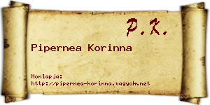 Pipernea Korinna névjegykártya